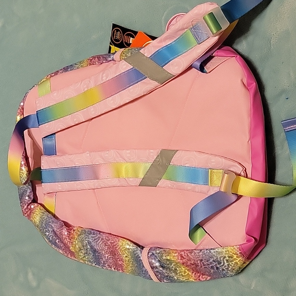 NWT Smiles & Rainbows 17" Backpack 🎒 ❤️ - Picture 3 of 5